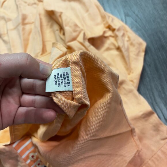 Robert Graham Peach Flip Cuff Dress Shirt 2XL XXL Designer - Picture 7 of 11